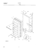DOOR Diagram and Parts List for UL4000ECW5  Electrolux Freezer