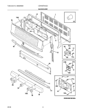 BACKGUARD Diagram and Parts List for CEW30DF6GSG  Electrolux Range
