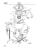 WSHR MTR, HOSE Diagram and Parts List for FWX221AS1  Frigidaire Washer