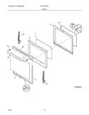 DOOR Diagram and Parts List for WGF350ESB  Westinghouse Range