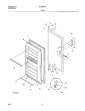DOOR Diagram and Parts List for GFU20F5AW0  Gibson Freezer