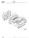 DOOR Diagram and Parts List for MGF355BEWC  Frigidaire Range