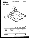 COOKTOP PARTS Diagram and Parts List for RS33BNL3  Frigidaire Range