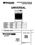 COVER Diagram and Parts List for MEF352CESA  Frigidaire Range