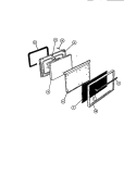 OVEN DOOR Diagram and Parts List for CGC3M2DXC  Gibson Range
