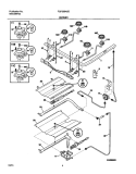 BURNER Diagram and Parts List for FGFB66ASD  Frigidaire Range