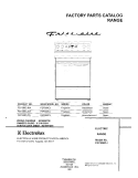 COVER Diagram and Parts List for FEFS68CJBA  Frigidaire Range