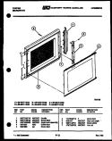 DOOR PARTS Diagram and Parts List for 56-8877-10-02  Tappan Microwave