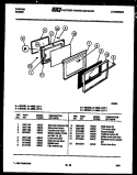 DOOR PARTS Diagram and Parts List for 31-4668-18-01  Tappan Range