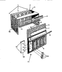 CABINET, FRONT, WRAPPER Diagram and Parts List for AH064J7T1  Frigidaire Air Conditioner
