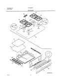 TOP / DRAWER Diagram and Parts List for FGF326WGTH  Frigidaire Range