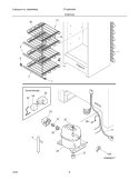 SYSTEM Diagram and Parts List for FFU09K0DW3  Frigidaire Freezer