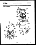TUB DETAIL Diagram and Parts List for WA24P2WYMB  Gibson Washer