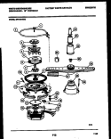 MOTOR PUMP PARTS Diagram and Parts List for SP184NXR2  Frigidaire Dishwasher