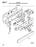 BACKGUARD Diagram and Parts List for MEF326WGSC  Frigidaire Range