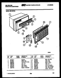 CABINET PARTS Diagram and Parts List for MH418F2SG  Kelvinator Air Conditioner