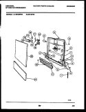 DOOR PARTS Diagram and Parts List for DB100PW1  Frigidaire Dishwasher