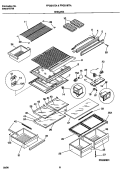 SHELVES AND SUPPORTS Diagram and Parts List for FPGS18TAL1  Frigidaire Refrigerator