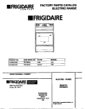 COVER Diagram and Parts List for FEF385CCTE  Frigidaire Range