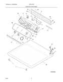CONTROLS / TOP PANEL Diagram and Parts List for LER331DS0  Frigidaire Dryer