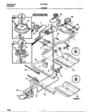 BURNER Diagram and Parts List for FGF379WESA  Frigidaire Range