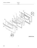 DOOR Diagram and Parts List for FFGF3011LWA  Frigidaire Range