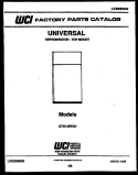 COVER Diagram and Parts List for GTN140WG1  Frigidaire Refrigerator