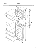 DOORS Diagram and Parts List for FRT18IG4AT0  Frigidaire Refrigerator