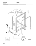 TUB Diagram and Parts List for FDB345LBS1  Frigidaire Dishwasher