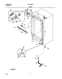 CABINET Diagram and Parts List for FFU14M2AW2  Frigidaire Freezer