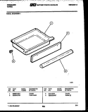 DRAWER PARTS Diagram and Parts List for REG433MNW1  Frigidaire Range