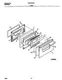 DOOR Diagram and Parts List for FGF379WECE  Frigidaire Range