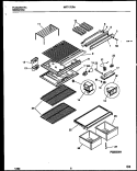 SHELVES AND SUPPORTS Diagram and Parts List for MRT17CRAZ0  Frigidaire Refrigerator