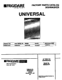 COVER Diagram and Parts List for MDB531RFR2  Frigidaire Dishwasher