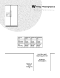 COVER Diagram and Parts List for WWSS2601KW5  Crosley Refrigerator