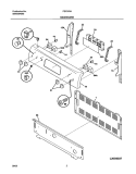 BACKGUARD Diagram and Parts List for FEF376AQJ  Frigidaire Range