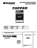COVER Diagram and Parts List for TEF357BCWB  Tappan Range