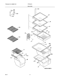 SHELVES Diagram and Parts List for CRSH267LB3  Frigidaire Refrigerator