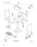 BODY Diagram and Parts List for FGF316DSE  Frigidaire Range