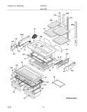 SHELVES Diagram and Parts List for EI23BC56IS3  Electrolux Refrigerator