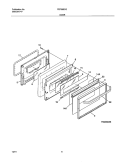 DOOR Diagram and Parts List for FEF365CGSE  Frigidaire Range