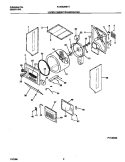 CABINET / DRUM / HEATER Diagram and Parts List for FLXG52RBT7  Frigidaire Washer Dryer Combo