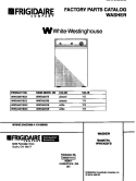 COVER Diagram and Parts List for WWX443YBW3  Frigidaire Washer