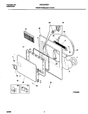 FRNT PNL, LINT FILTER Diagram and Parts List for WDE336RES1  Frigidaire Dryer