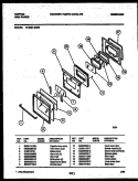LOWER OVEN DOOR PARTS Diagram and Parts List for 72-3981-23-04  Tappan Range