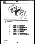DOOR PARTS Diagram and Parts List for GF600ND8  Frigidaire Range