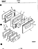 DOOR Diagram and Parts List for FEF388WCCA  Frigidaire Range