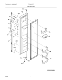 FREEZER DOOR Diagram and Parts List for FRS26KF6EBA  Frigidaire Refrigerator