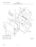 FRONT PANEL / LINT FILTER Diagram and Parts List for GCER1042FC0  Frigidaire Dryer