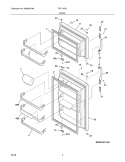 DOOR Diagram and Parts List for FRT17G4JQ4  Frigidaire Refrigerator